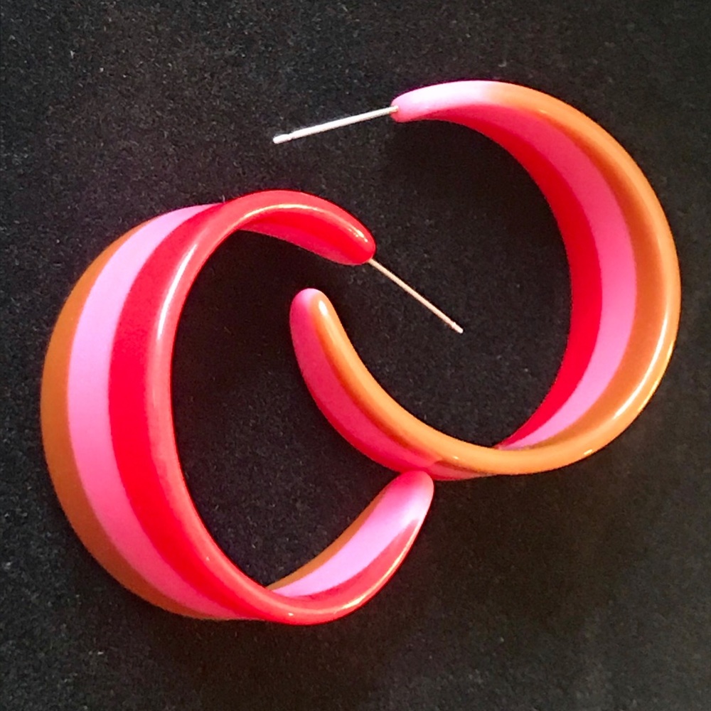 Unique Rainbow Hoop Earings